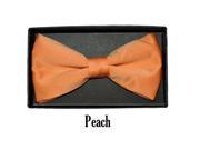 Men s Peach Solid Pre Tied Bow Tie Basic
