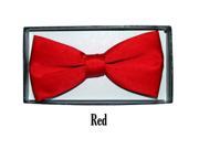 New Men s Red Solid Pre Tied Bow Tie Basic
