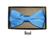 Men s Royal Blue Solid Pre Tied Bow Tie Basic