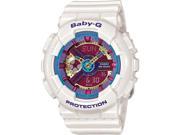 White Casio Baby G Analog Digital Multi Color Face Watch BA112 7A
