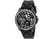 Women s Black Juicy Couture Hollywood Silicone Strap Watch 1901300