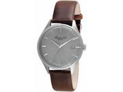 Men s Kenneth Cole Brown Leather Strap Watch 10029305