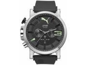 Men s Puma Ultrasize Black And Green Silicone Chronograph Watch PU103981005