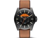 Men s Diesel Arges Brown Leather Strap Watch DZ1660