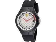 Men s Scuderia Ferrari Pit Crew Black Silicone Strap Watch 830279