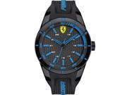 Men s Black Scuderia Ferrari Redrev Silicone Strap Watch 830247