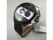 Men s Diesel Ironside Chronograph Leather Strap Watch DZ4361