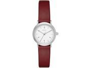 DKNY Minetta White Dial Burgundy Leather Ladies Watch NY2515