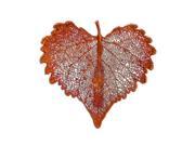 Iridescent Copper Dipped Cottonwood Leaf Pin