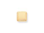 Gold plated Square Tie Tack