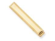 Gold plated Lined Edge Tie Bar