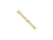 18 20mm Gold tone Oyster Style w Deploy Link Watch Band