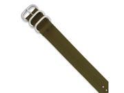 24mm Olive Nato Zulu Nylon Silver tone Buckle Watch Band