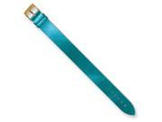 Moog Gld pltd Dk Aqua Metallic Smooth Finish Calf Lthr Watch Band