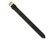 Moog Gold plated Black Glimmer Finish Satin Fabric Watch Band
