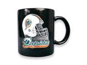Miami Dolphins 15oz Black Ceramic Mug