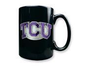 Texas Christian University 15oz Black Ceramic Mug