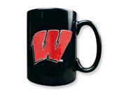 University of Wisconsin 15oz Black Ceramic Mug