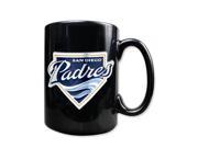 San Diego Padres 15oz Black Ceramic Mug