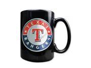 Texas Rangers 15oz Black Ceramic Mug