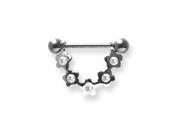 Surgical Stainless Stl BB w Gem Nipple Shield