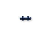 Plated SGSS Plug w Rounded Ends 8G 3.2mm 1 2 13mm Long Cobalt Blue