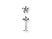 SGSS Labret w Balls Cones 14G 1.6mm 3 8 10mm Long w 4mm Central B