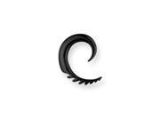 Plated Spiral Plug w Ridges 2G 6.5mm Sprial w Ridges Cut into Outer Edge