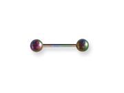Plated SGSS BB 14G 1.6mm 5 8 15mm Long w 6mm balls Rainbow ZR DS09