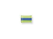 Acrylic 0G 1 2in.Lg Layered Flanged Ylw Blu Wht Stripes Plug