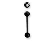 Acrylic 14G 5 8 in. Lg Paw Print White on Black Barbell