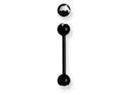 Acrylic 14G 5 8 in. Lg Dolphin in Black w White Barbell