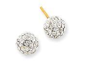 14k 8mm Round Crystal Post Earrings 14k 8mm Round Crystal Post Earrings