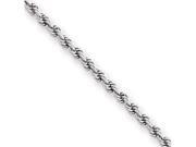 20in Rhodium plated 3mm Diamond Cut French Rope Chain