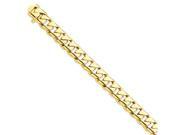14k 10mm Hand polished Rounded Curb Chain