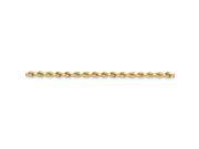 14k 3mm D C Rope with Lobster Clasp Chain