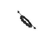 10mm Black Crystal Beads Black Cord Bracelet
