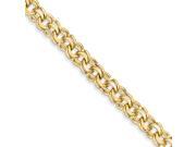 14k 8in 8.5mm Solid Double Link Charm Bracelet 14k 8in 8.5mm Solid Double Link Charm Bracelet