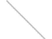 14k White Gold 2.2mm D C Cable Chain