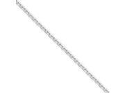 14k White Gold 2.2mm D C Cable Chain