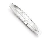 Sterling Silver 7mm Diamond cut Flexible Bangle