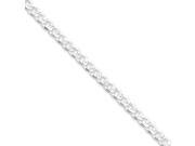 Sterling Silver 4.5mm Pave Curb Chain