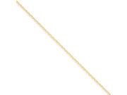 14k Yellow Gold .75mm D C Cable Chain