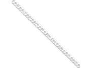 Sterling Silver 3.2mm Beveled Curb Chain