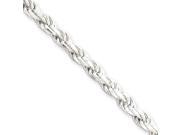 Sterling Silver 4.25mm Diamond cut Rope Chain