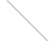 14k White Gold 2mm Cable Chain