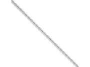 14k White Gold 2.20mm Cable Chain