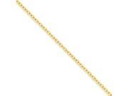 14k 2mm Cable Chain