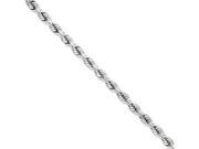 14k White Gold 5.5mm D C Rope Chain