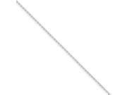 14k White Gold .8mm D C Cable Chain